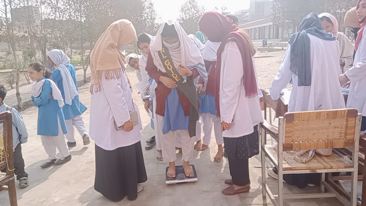 A free nutritional screening camp at the Government Girls Latif High School in Toba Tek Singh