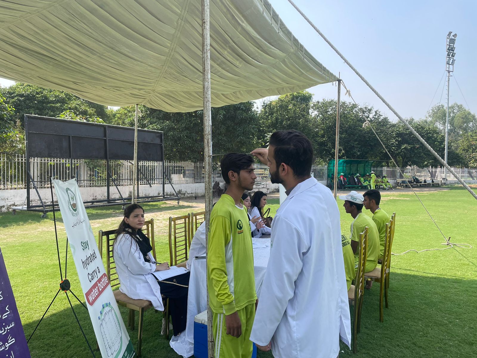 Screening & Awareness Camp at Aleem Dar Cricket Academy